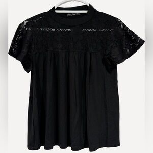 Kim & Cami Women’s Black Lace Blouse